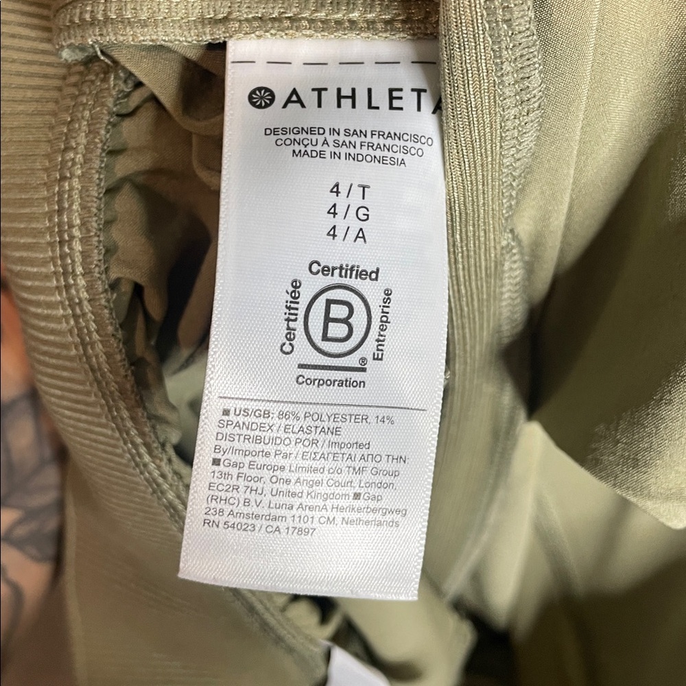 SOLD Athleta | Women’s Moss Green Brooklyn Ankle Pants Size 4 Tall - Picture 8 of 8